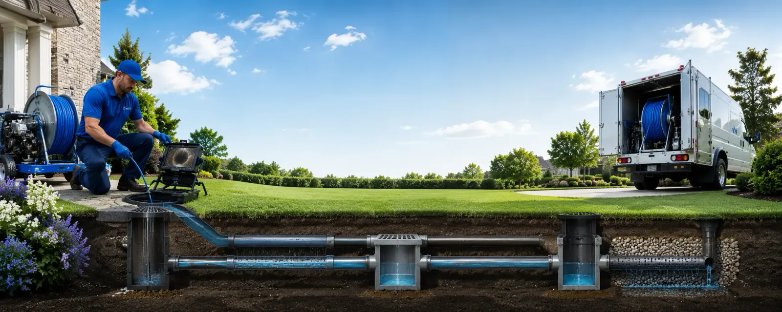 Outdoor drain cleaning information for Bellville, TX