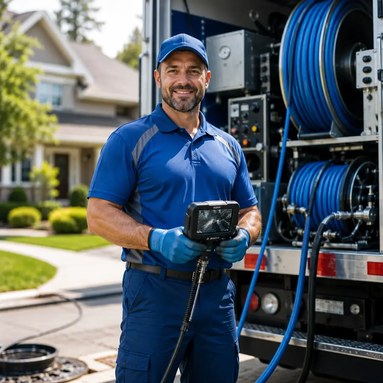 Local outdoor drain cleaning specialists in Bellville, TX
